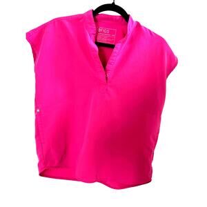 Electric orchid FIGS Bright pink Rafaela scrub top size XXS